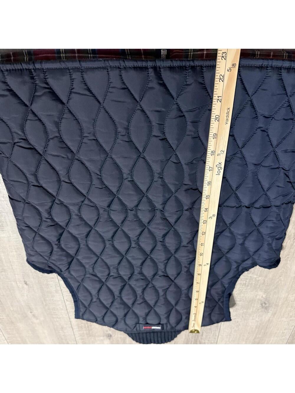 Vintage Rare Tommy Jeans Hilfiger Vest Blue Quilted Full Zip Women’s Medium - Picture 8 of 10